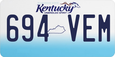 KY license plate 694VEM