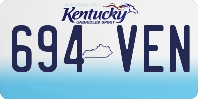 KY license plate 694VEN