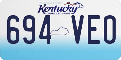KY license plate 694VEO