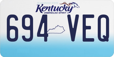 KY license plate 694VEQ