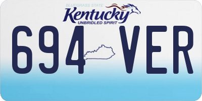 KY license plate 694VER