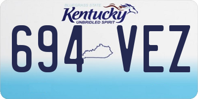 KY license plate 694VEZ