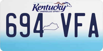 KY license plate 694VFA