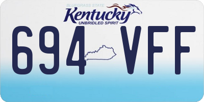 KY license plate 694VFF