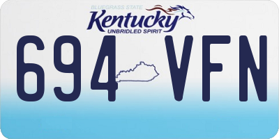 KY license plate 694VFN