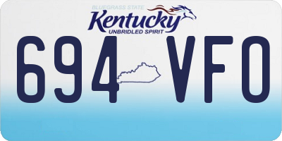 KY license plate 694VFO