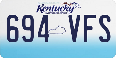 KY license plate 694VFS