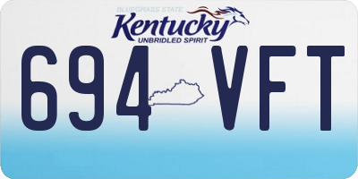 KY license plate 694VFT