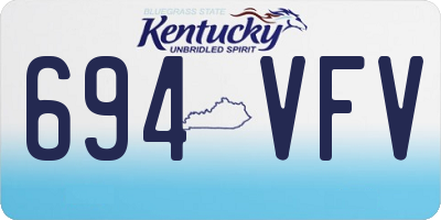 KY license plate 694VFV