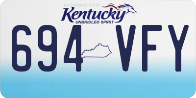 KY license plate 694VFY