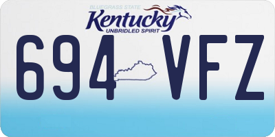 KY license plate 694VFZ