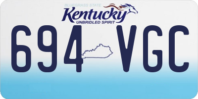 KY license plate 694VGC