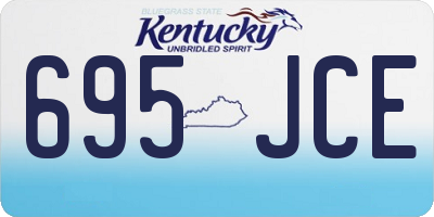 KY license plate 695JCE