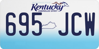 KY license plate 695JCW