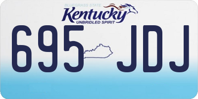 KY license plate 695JDJ