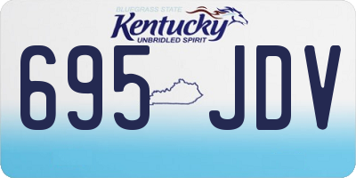 KY license plate 695JDV