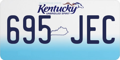KY license plate 695JEC
