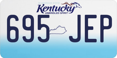 KY license plate 695JEP