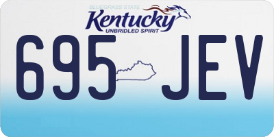 KY license plate 695JEV