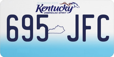 KY license plate 695JFC