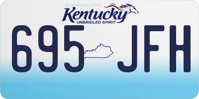 KY license plate 695JFH