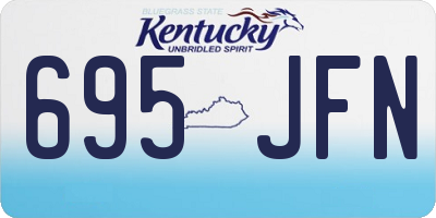 KY license plate 695JFN