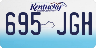 KY license plate 695JGH