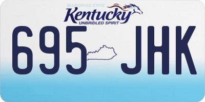 KY license plate 695JHK