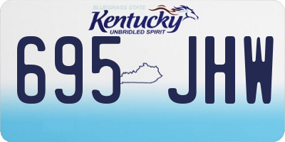 KY license plate 695JHW