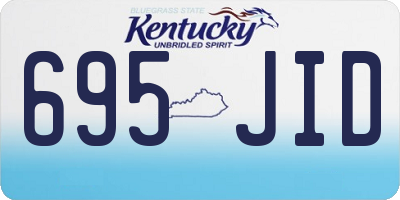 KY license plate 695JID