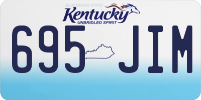 KY license plate 695JIM