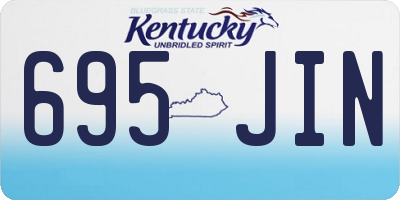 KY license plate 695JIN