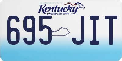 KY license plate 695JIT