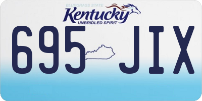 KY license plate 695JIX