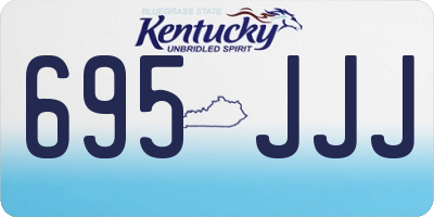 KY license plate 695JJJ