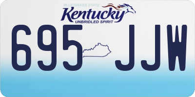 KY license plate 695JJW