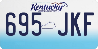 KY license plate 695JKF