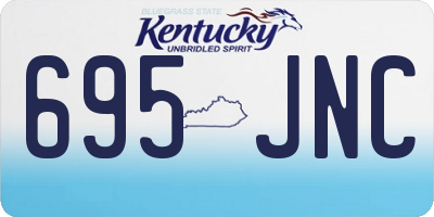 KY license plate 695JNC