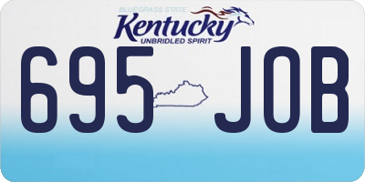 KY license plate 695JOB