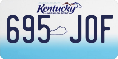 KY license plate 695JOF