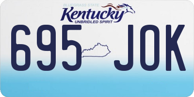 KY license plate 695JOK