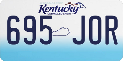 KY license plate 695JOR