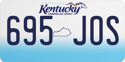 KY license plate 695JOS