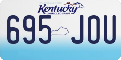 KY license plate 695JOU