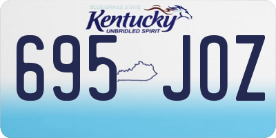KY license plate 695JOZ