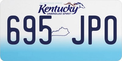 KY license plate 695JPO