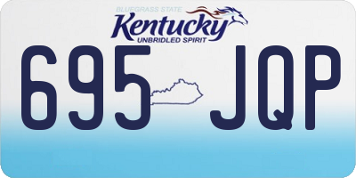 KY license plate 695JQP