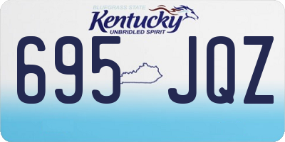 KY license plate 695JQZ