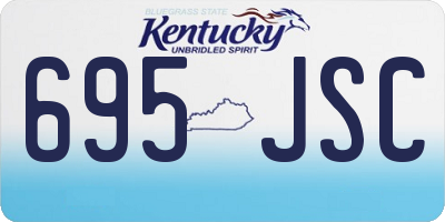 KY license plate 695JSC