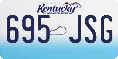 KY license plate 695JSG